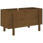vidaXL Arriate elevado de jardín madera pino marrón miel 101x50x57 cm vidaXL Arriate elevado de jardín madera pino marrón miel 101x50x57 cm
