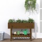 vidaXL Arriate elevado de jardín madera pino marrón miel 101x30x69 cm vidaXL Arriate elevado de jardín madera pino marrón miel 101x30x69 cm