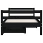 vidaXL Estructura cama infantil y cajones madera pino negro 80x160 cm