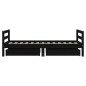 vidaXL Estructura cama infantil y cajones madera pino negro 80x160 cm