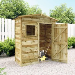 vidaXL Caseta de almacenaje de jardín madera de pino 