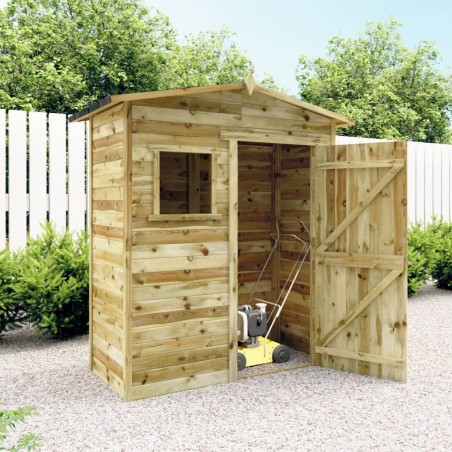 vidaXL Caseta de almacenaje de jardín madera de pino 