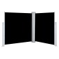 vidaXL Toldo lateral doble y retráctil de jardín negro 170x600 cm vidaXL Toldo lateral doble y retráctil de jardín negro 170x600 cm