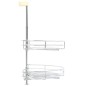 vidaXL Bandeja cocina alambre 2 niveles plata 180 grados 75x38x80 cm vidaXL Bandeja cocina alambre 2 niveles plata 180 grados 75x38x80 cm