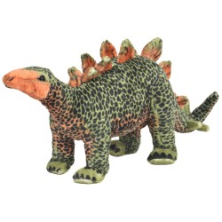 vidaXL Dinosaurio Stegosaurus de peluche de pie verde y naranja XXL