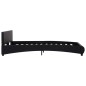 vidaXL Estructura de cama de cuero sintético negro 140x200 cm