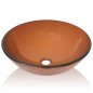vidaXL Lavabo de vidrio templado 42 cm marrón vidaXL Lavabo de vidrio templado 42 cm marrón