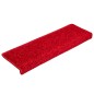 vidaXL Alfombrillas de escalera 5 unidades rojo 65x21x4 cm vidaXL Alfombrillas de escalera 5 unidades rojo 65x21x4 cm