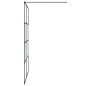 vidaXL Mampara de ducha vidrio ESG semiesmerilado negro 140x195 cm