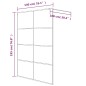 vidaXL Mampara de ducha vidrio ESG semiesmerilado negro 140x195 cm