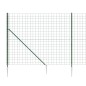 vidaXL Cerca de alambre con pinchos de anclaje verde 2,2x25 m vidaXL Cerca de alambre con pinchos de anclaje verde 2,2x25 m