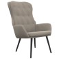 vidaXL Silla de relajación de terciopelo gris claro vidaXL Silla de relajación de terciopelo gris claro