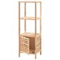 vidaXL Mueble de almacenaje baño madera maciza nogal 39,5x35,5x123 cm
