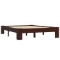vidaXL Estructura de cama madera maciza pino marrón oscuro 140x200 cm