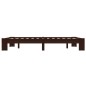 vidaXL Estructura de cama madera maciza pino marrón oscuro 140x200 cm