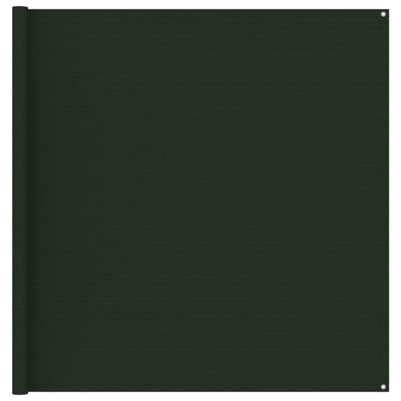 vidaXL Alfombra para tienda de campaña verde oscuro 200x400 cm