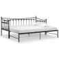 vidaXL Estructura de sofá cama extraíble de metal negro 90x200 cm vidaXL Estructura de sofá cama extraíble de metal negro 90x200 cm