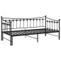 vidaXL Estructura de sofá cama extraíble de metal negro 90x200 cm vidaXL Estructura de sofá cama extraíble de metal negro 90x200 cm