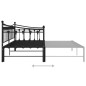 vidaXL Estructura de sofá cama extraíble de metal negro 90x200 cm vidaXL Estructura de sofá cama extraíble de metal negro 90x200 cm