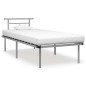 vidaXL Estructura de cama de metal gris 90x200 cm vidaXL Estructura de cama de metal gris 90x200 cm