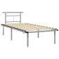 vidaXL Estructura de cama de metal gris 90x200 cm vidaXL Estructura de cama de metal gris 90x200 cm