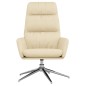 vidaXL Sillón de relax de tela color crema vidaXL Sillón de relax de tela color crema