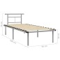 vidaXL Estructura de cama de metal gris 90x200 cm vidaXL Estructura de cama de metal gris 90x200 cm