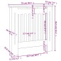 vidaXL Cubierta para radiador MDF gris 78 cm vidaXL Cubierta para radiador MDF gris 78 cm