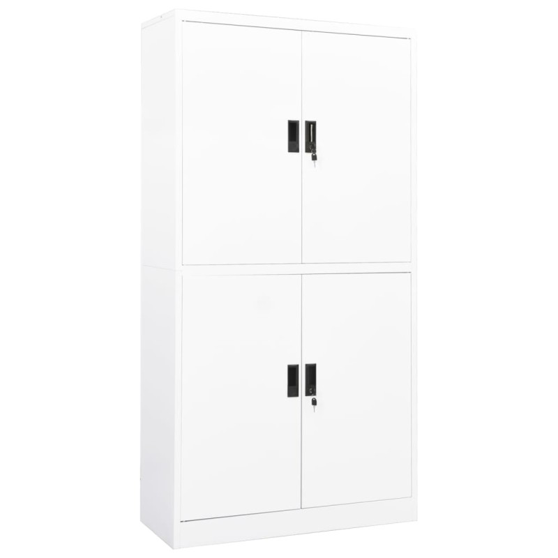 vidaXL Armario de oficina de acero blanco 90x40x180 cm vidaXL Armario de oficina de acero blanco 90x40x180 cm