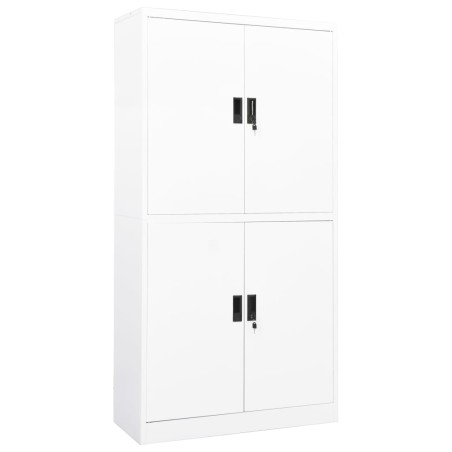 vidaXL Armario de oficina de acero blanco 90x40x180 cm
