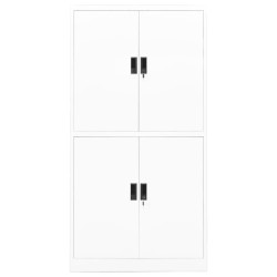 vidaXL Armario de oficina de acero blanco 90x40x180 cm