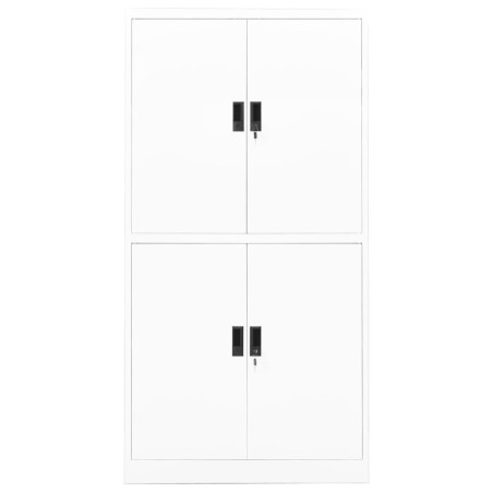 vidaXL Armario de oficina de acero blanco 90x40x180 cm
