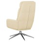 vidaXL Sillón de relax de tela color crema vidaXL Sillón de relax de tela color crema