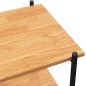 vidaXL Estantería de 3 niveles negro y roble 80x40x92 cm vidaXL Estantería de 3 niveles negro y roble 80x40x92 cm