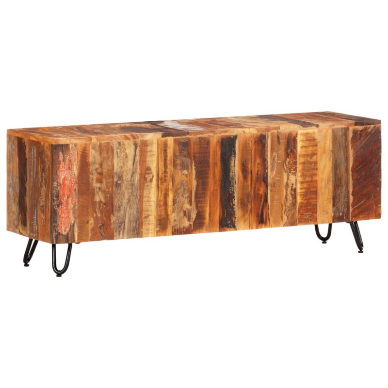 vidaXL Mueble de TV madera maciza reciclada 110x30x40 cm vidaXL Mueble de TV madera maciza reciclada 110x30x40 cm