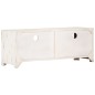 vidaXL Mueble de TV madera de acacia maciza blanco 110x30x40 cm vidaXL Mueble de TV madera de acacia maciza blanco 110x30x40 cm