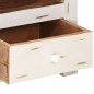 vidaXL Mueble de TV madera de acacia maciza blanco 110x30x40 cm vidaXL Mueble de TV madera de acacia maciza blanco 110x30x40 cm