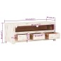 vidaXL Mueble de TV madera de acacia maciza blanco 110x30x40 cm vidaXL Mueble de TV madera de acacia maciza blanco 110x30x40 cm