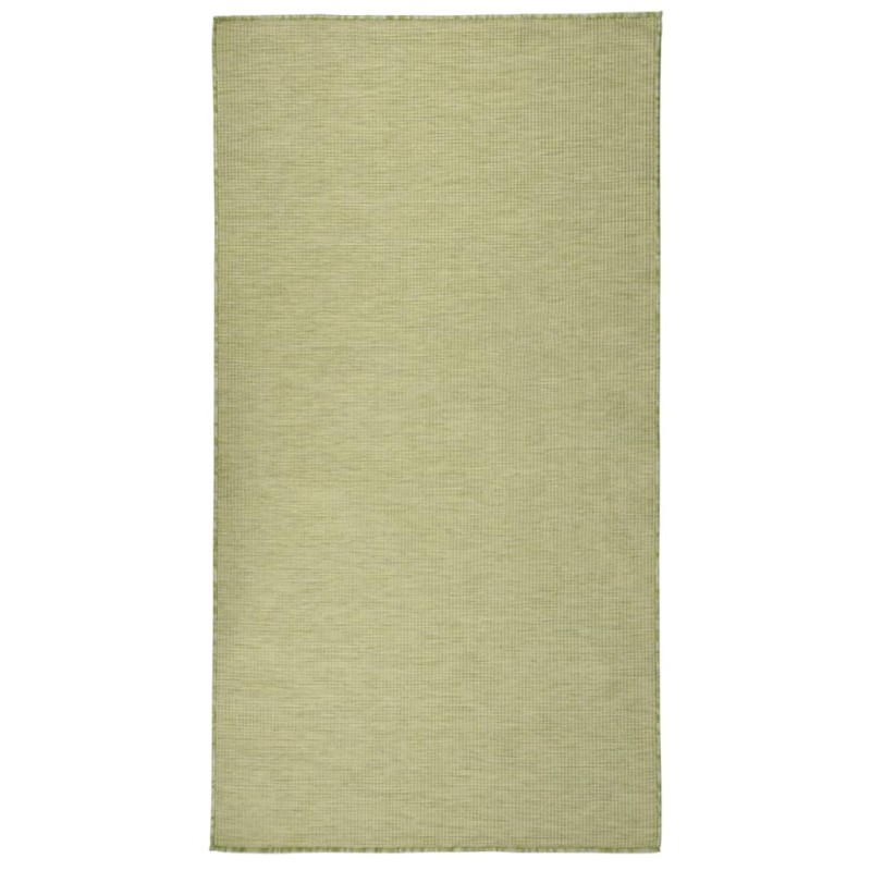 vidaXL Alfombra de exterior de tejido plano verde 80x150 cm