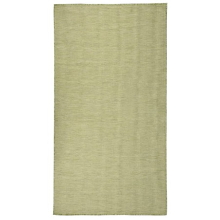 vidaXL Alfombra de exterior de tejido plano verde 80x150 cm
