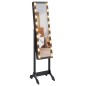 vidaXL Espejo de pie con LED negro 34x37x146 cm vidaXL Espejo de pie con LED negro 34x37x146 cm