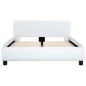 vidaXL Estructura de cama de cuero sintético blanco 120x200 cm
