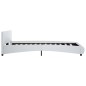 vidaXL Estructura de cama de cuero sintético blanco 120x200 cm