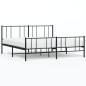 vidaXL Estructura de cama cabecero y pie de cama metal negro 193x203cm vidaXL Estructura de cama cabecero y pie de cama metal negro 193x203cm