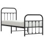 vidaXL Estructura de cama con cabecero y estribo metal negro 75x190 cm vidaXL Estructura de cama con cabecero y estribo metal negro 75x190 cm