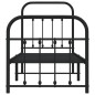 vidaXL Estructura de cama con cabecero y estribo metal negro 75x190 cm vidaXL Estructura de cama con cabecero y estribo metal negro 75x190 cm