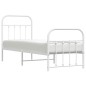 vidaXL Estructura cama metal con cabecero y pie cama blanca 75x190 cm vidaXL Estructura cama metal con cabecero y pie cama blanca 75x190 cm