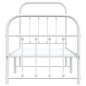 vidaXL Estructura cama metal con cabecero y pie cama blanca 75x190 cm vidaXL Estructura cama metal con cabecero y pie cama blanca 75x190 cm
