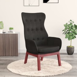vidaXL Sillón de relax de tela negro