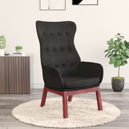 vidaXL Sillón de relax de tela negro